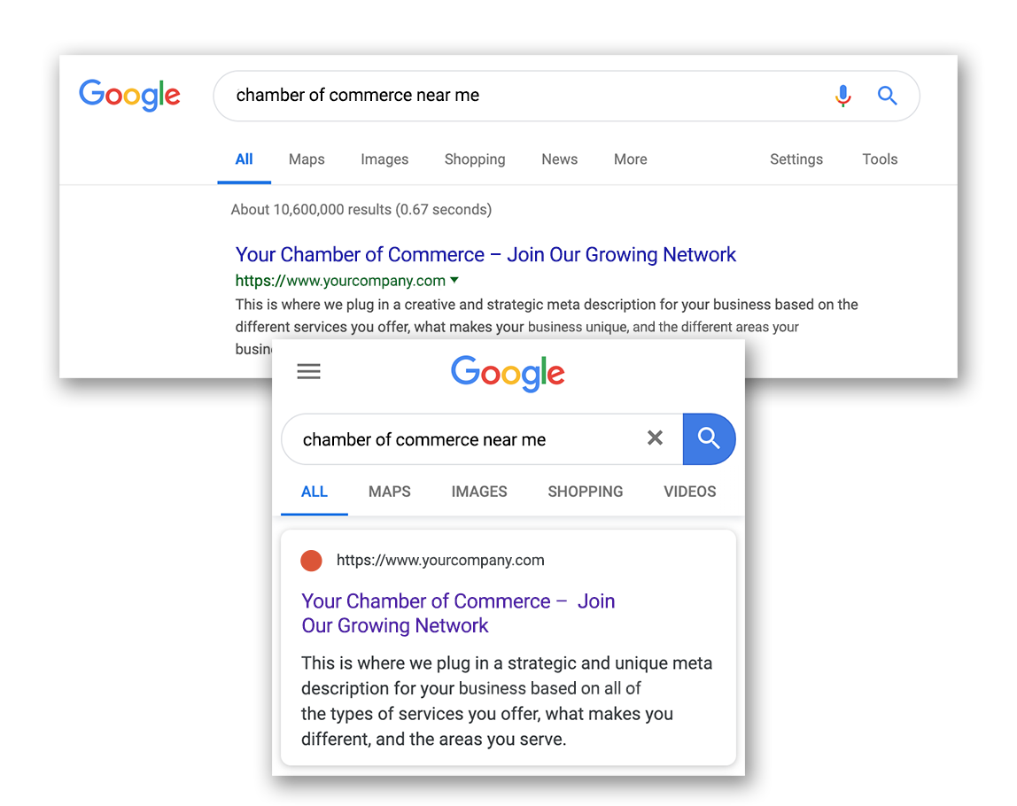 SEO result examples